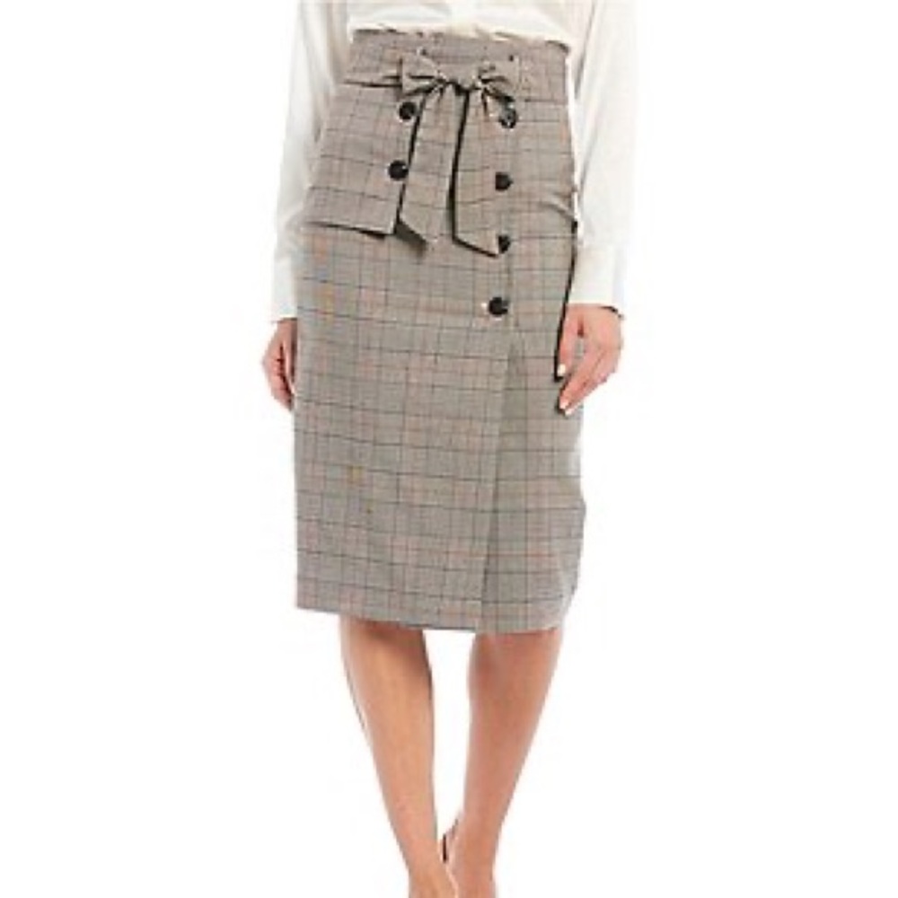Antonio Melani plaid midi skirt